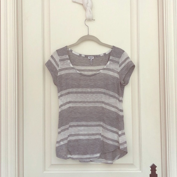 Splendid grey and white striped T-shirt - Picture 1 of 1